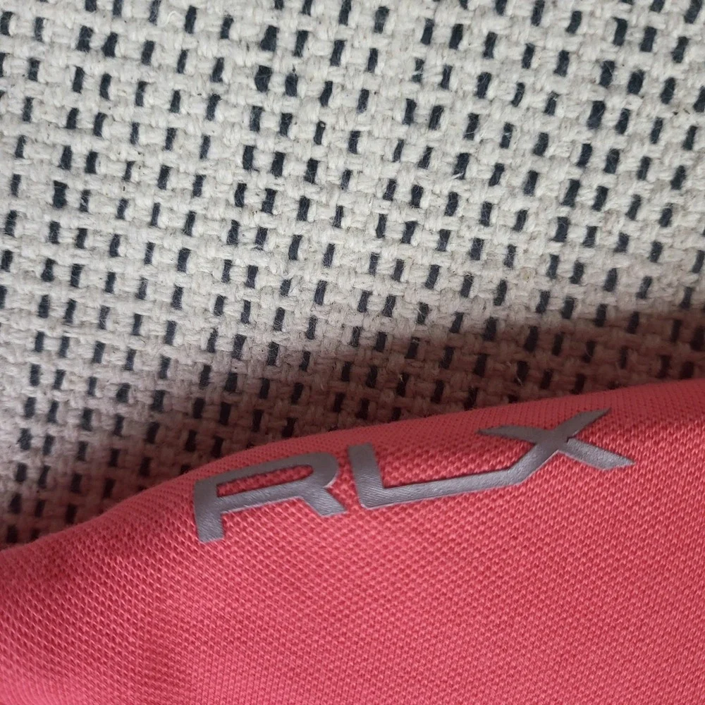 Ralph Lauren RLX Polo‎ Shirt Mens Medium Pink Pro Fit Golf Athletic Performance